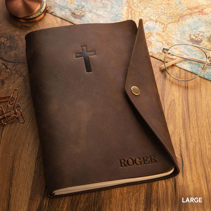 Шкіряний блокнот "Snap" з кнопковою застібкою