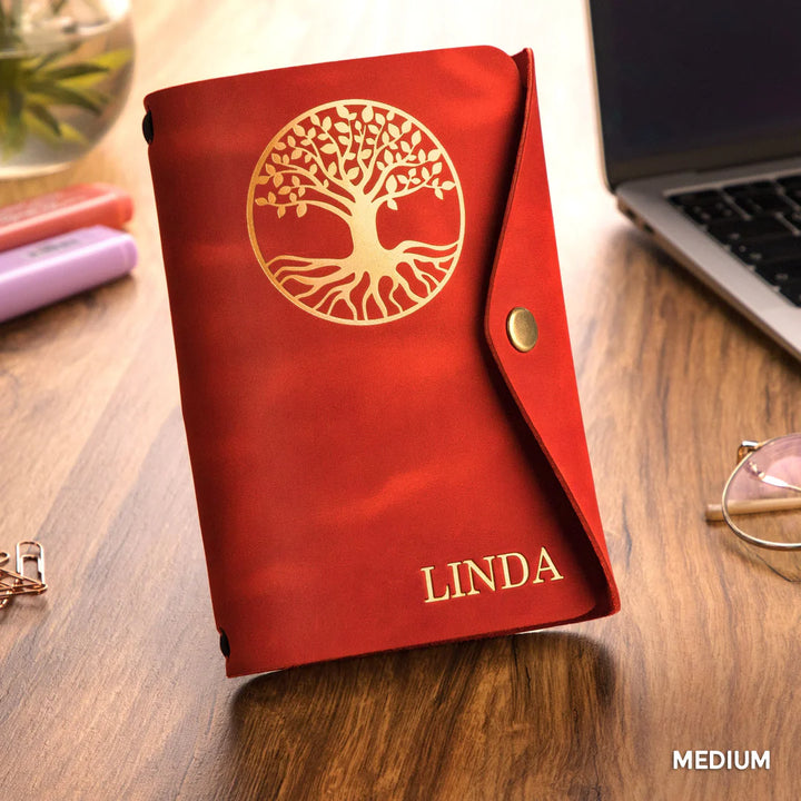 Шкіряний блокнот "Snap" з кнопковою застібкою