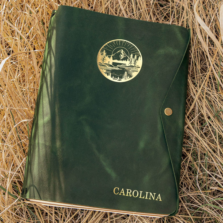 Шкіряний блокнот "Snap" з кнопковою застібкою